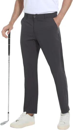 Boyzn Men's Golf Pants with 5 Pockets Lightweight Stretch Quick Dry Casual Travel Work Dress Pants