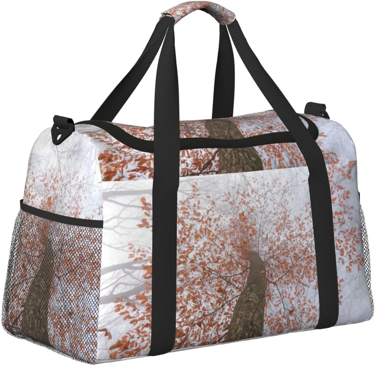 Branches Of Woody Plants Travel Duffel Bag Large Foldable Waterproof Overnight Bag For Beach Swim Bags Pool Sports Gym