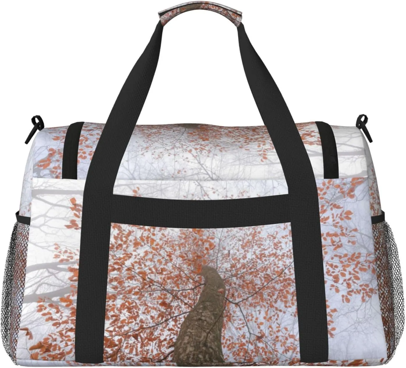Branches Of Woody Plants Travel Duffel Bag Large Foldable Waterproof Overnight Bag For Beach Swim Bags Pool Sports Gym