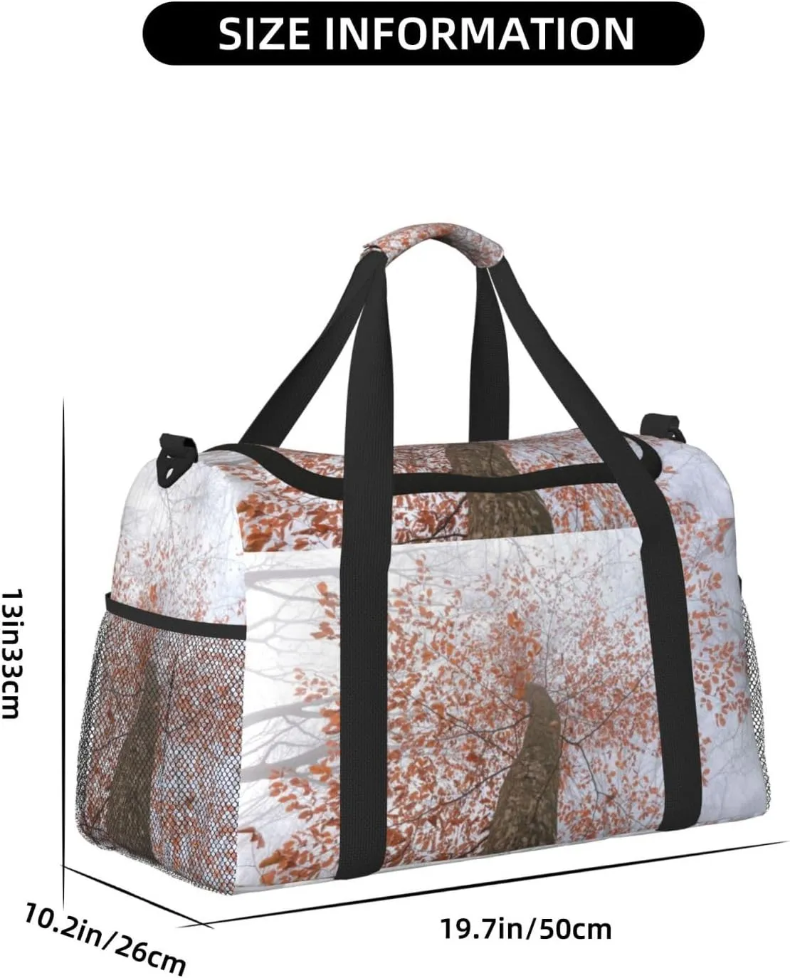 Branches Of Woody Plants Travel Duffel Bag Large Foldable Waterproof Overnight Bag For Beach Swim Bags Pool Sports Gym