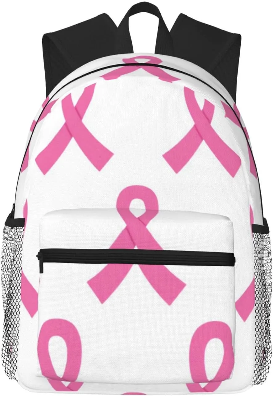 Breast Cancer Awareness Lightweight Packable Backpack Travel Casual Hiking Daypack Foldable Backpack For Men Women