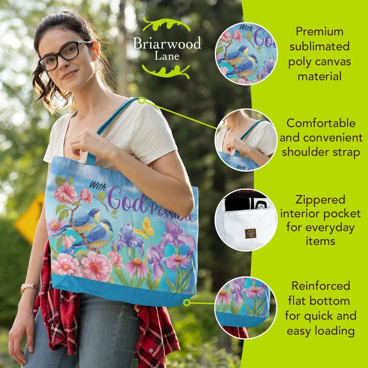 Briarwood Lane Tote Bags 14" x 15" x 7" 2022 Collection