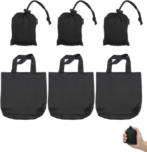 BROWINT Nylon Reusable Grocery Bag (3 pack), Nylon Heavy Duty Tote Bags 110 lbs, 19"x 19" Large Shopping bag, Foldable