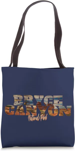 Bryce Canyon National Park Vintage Scenic Typography Travel Tote Bag