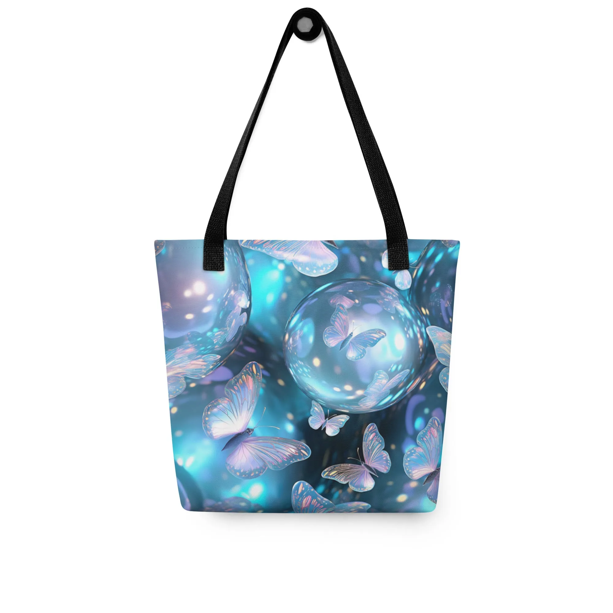 Bubbles & Butterflies All Over Print Tote Bag