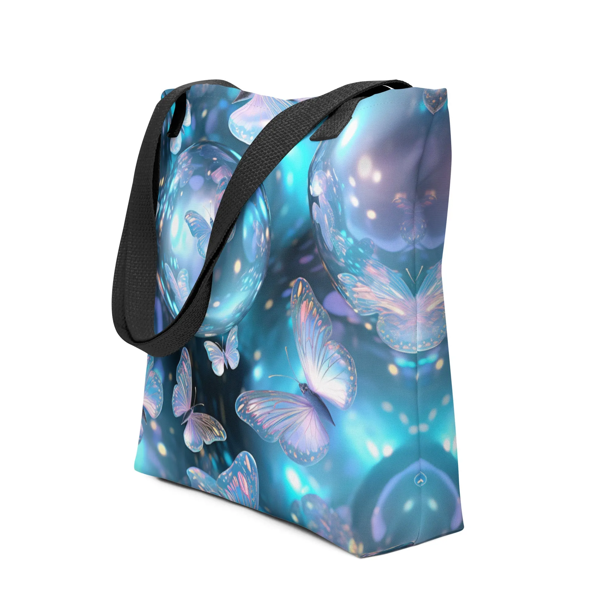 Bubbles & Butterflies All Over Print Tote Bag
