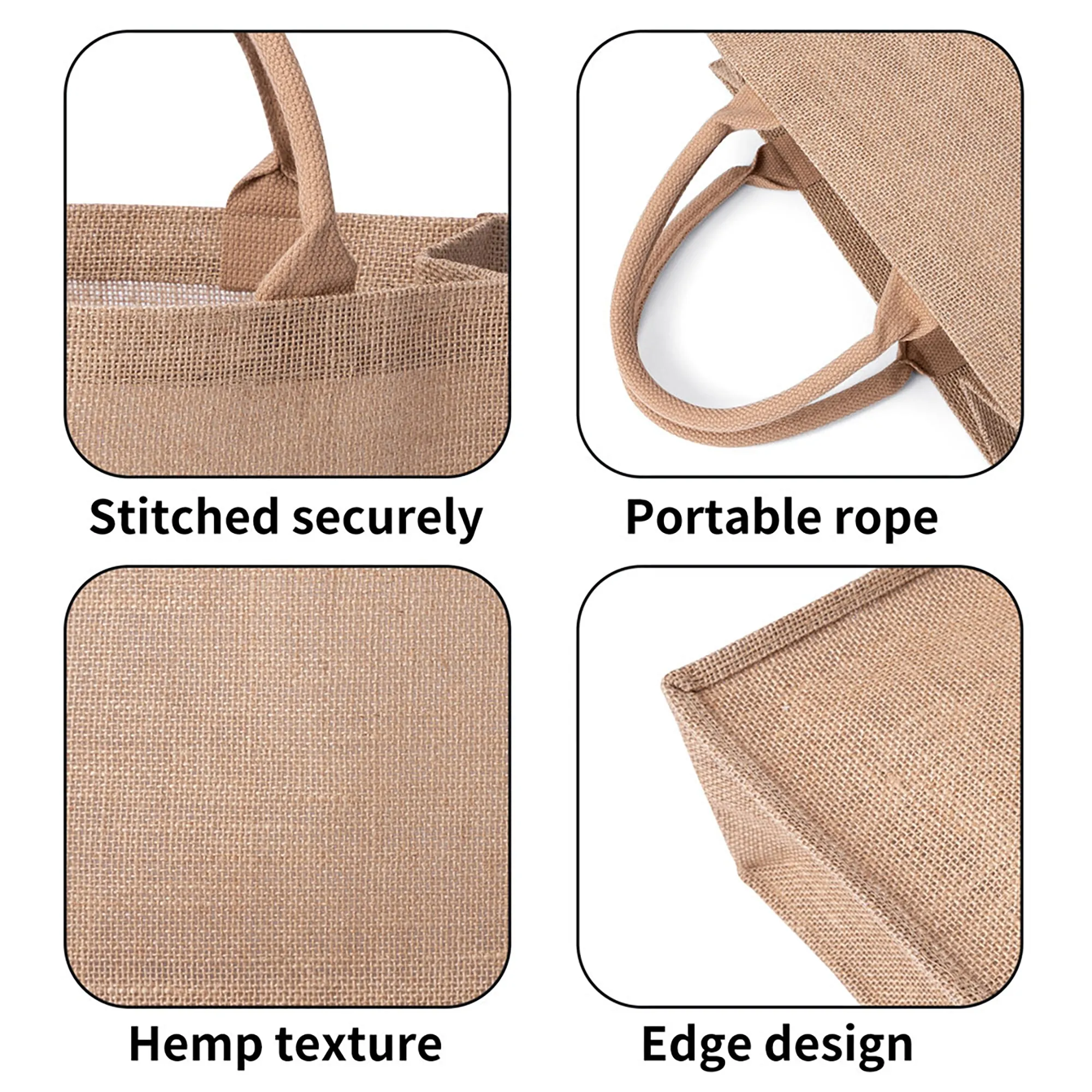 Burlap Tote Bag with Shin Bijutsukai Green Flower