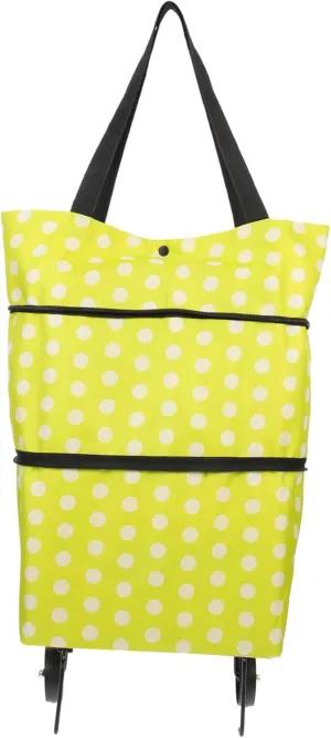 Cabilock Foldable Grocery Cart with Wheels Shopping Tey Bag Lightweight Reusable Utility Bag for Shopping Travel