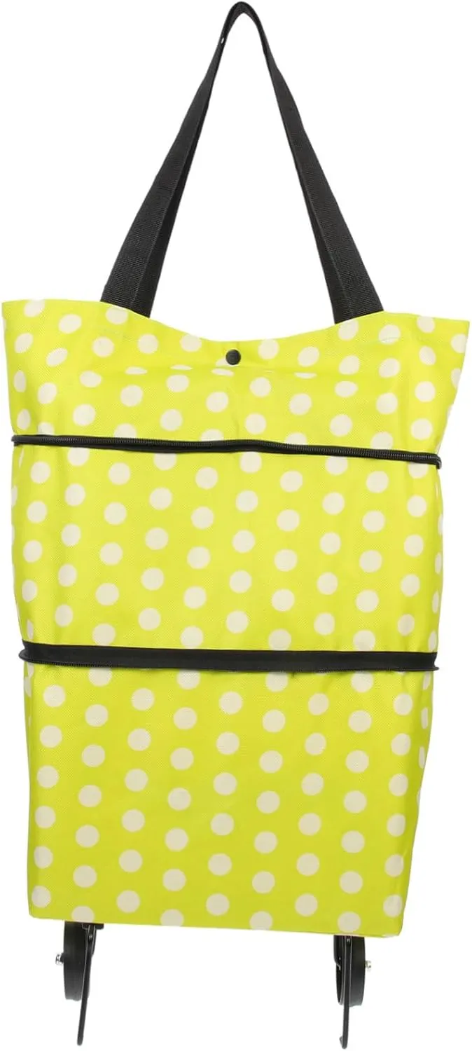 Cabilock Foldable Grocery Cart with Wheels Shopping Tey Bag Lightweight Reusable Utility Bag for Shopping Travel
