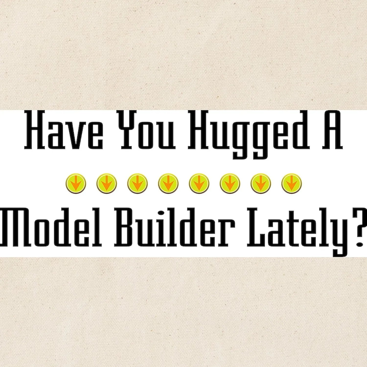 CafePress Hugged Model Builder Tote Bag Reusable Natural Beige Canvas Shopping Bag