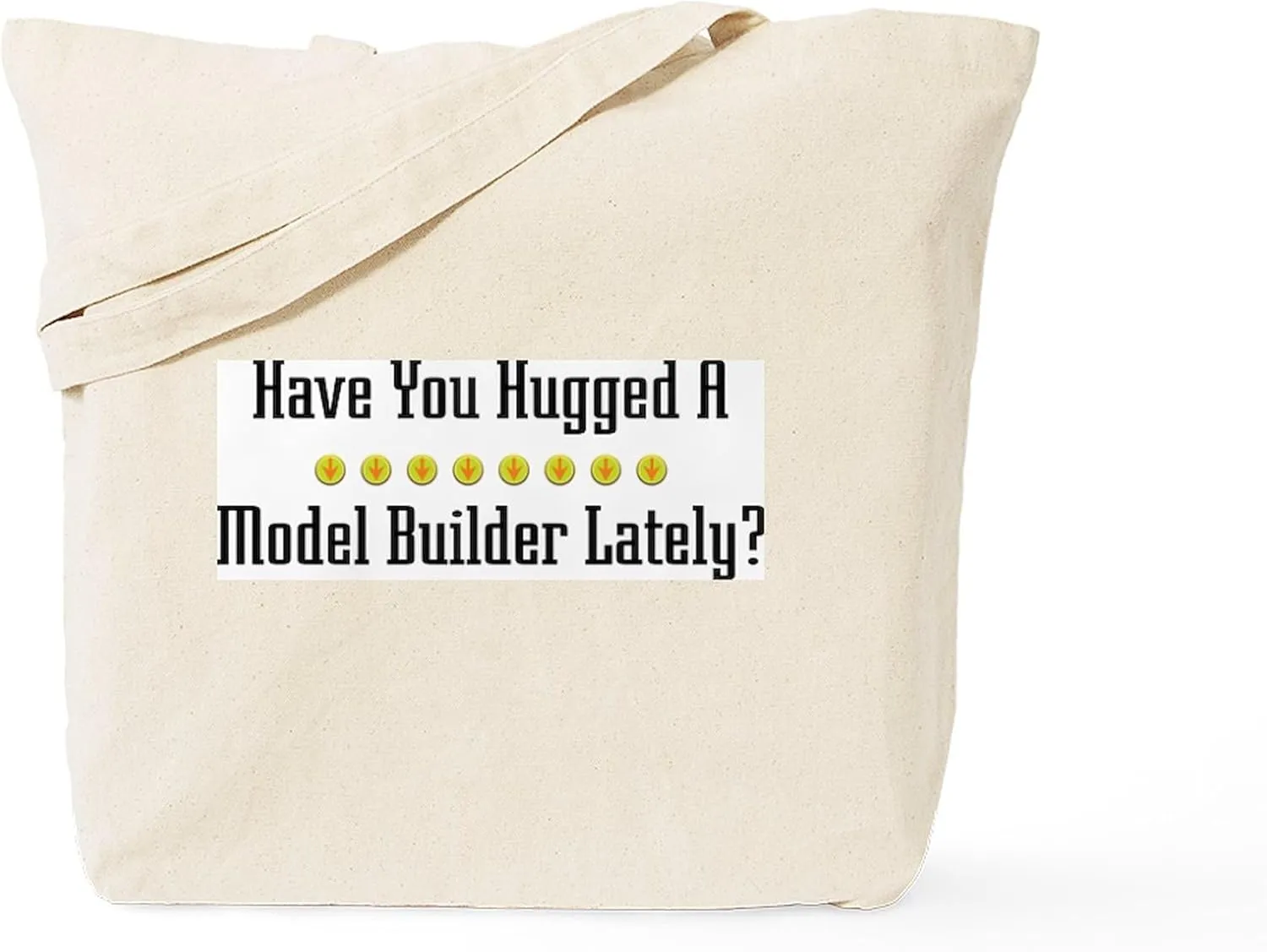 CafePress Hugged Model Builder Tote Bag Reusable Natural Beige Canvas Shopping Bag