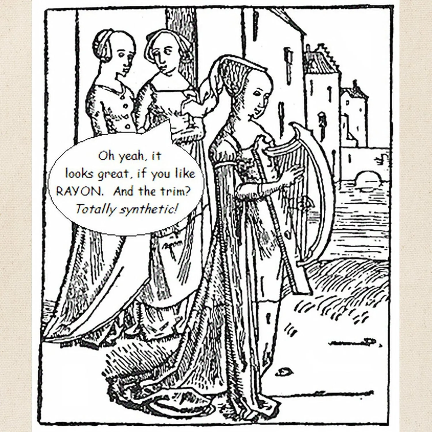 CafePress Medieval Mayhem Gossip Tote Bag Reusable Natural Beige Canvas Shopping Bag