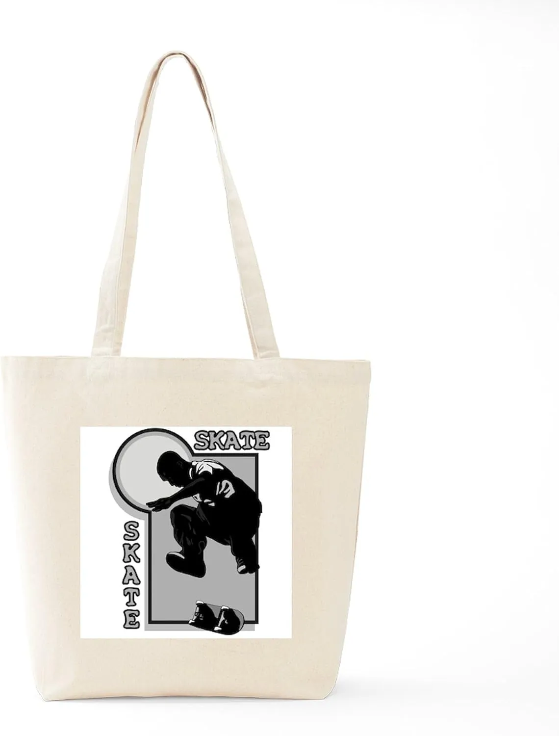 CafePress Skate Trick Tote Bag Natural Canvas Tote Bag, Reusable Shopping Bag