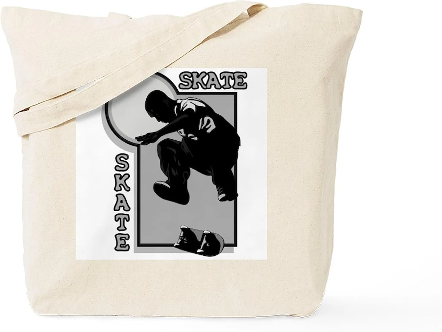 CafePress Skate Trick Tote Bag Natural Canvas Tote Bag, Reusable Shopping Bag