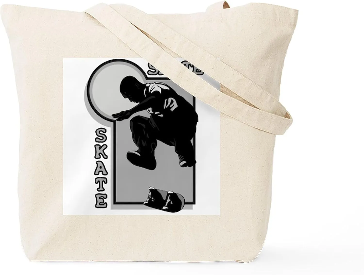 CafePress Skate Trick Tote Bag Natural Canvas Tote Bag, Reusable Shopping Bag