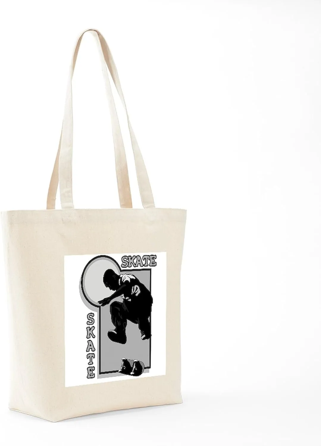CafePress Skate Trick Tote Bag Natural Canvas Tote Bag, Reusable Shopping Bag