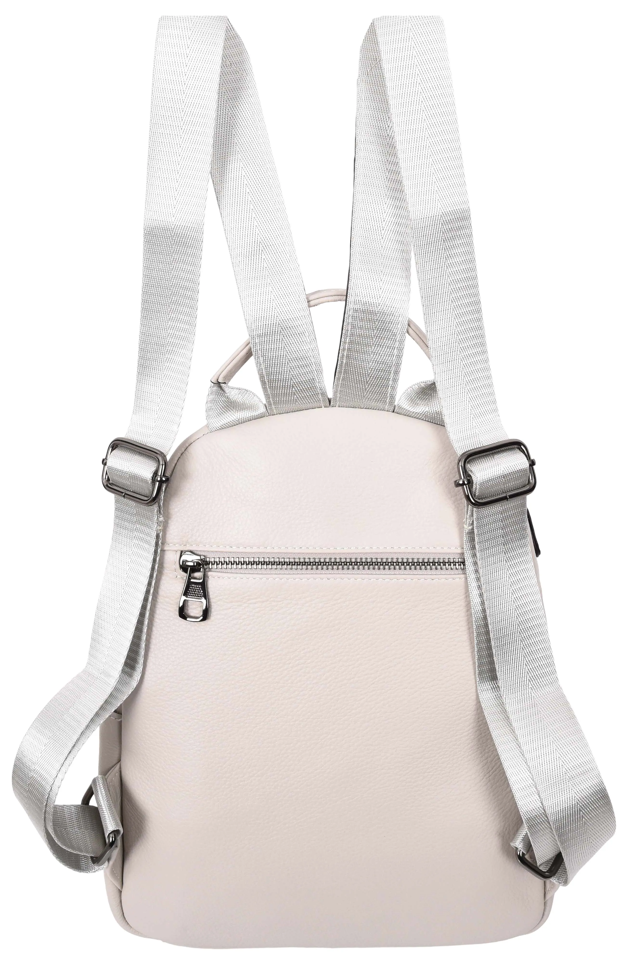 Calgary Women's Organiser Genuine Leather Backpack Off White