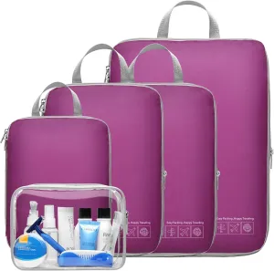Cambond Compression Packing Cubes for Travel Women - Lightweight Luggage Organizers Bag Packing Cubes for Carry on Suitcases