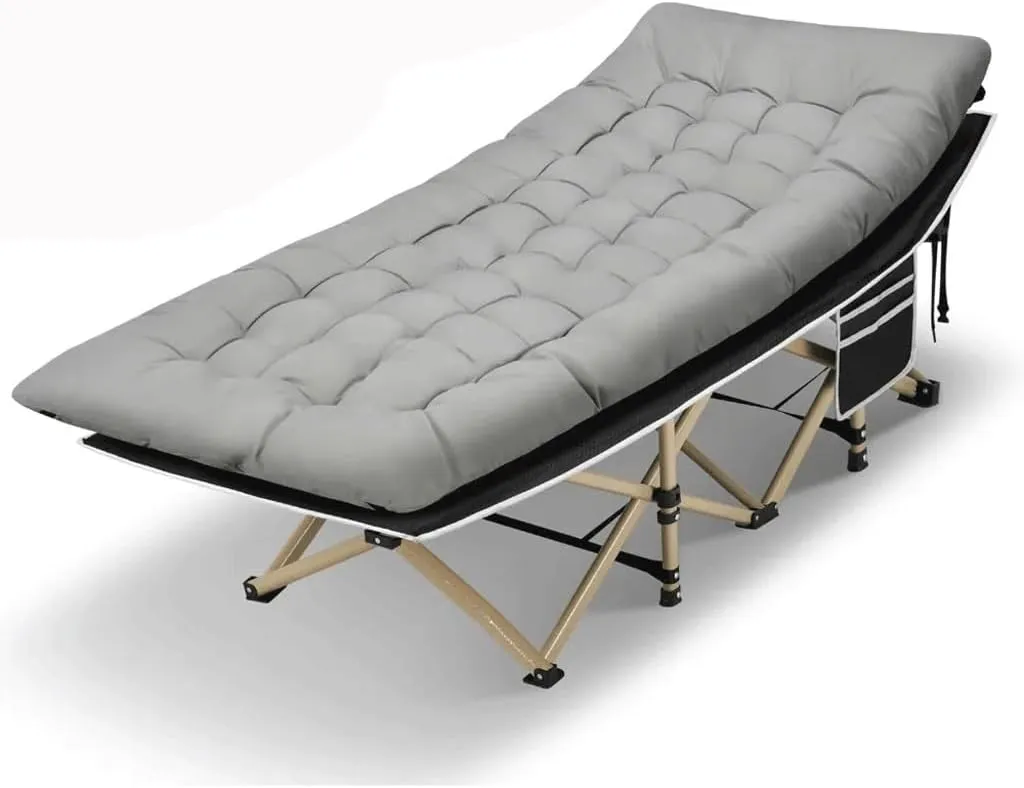 Camping Cots for Adults Folding Camping Cot with Mattress Sleeping Cot for Adult with Carry Bags
