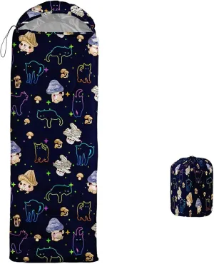 Camping Sleeping Bags for Adults Kids Boys Girls Warm & Cool Weather Waterproof Indoor & Outdoor Backpacking Kawaii Animals Sleeping Bag for All Seasons Camping, Camping Gear Equipment