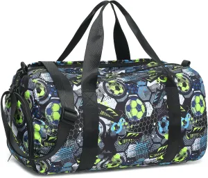 CAMTOP Kids Duffel Overnight Bag Boys Girls Weekender Carry-On Personalized Tote for Travel Gym Sport