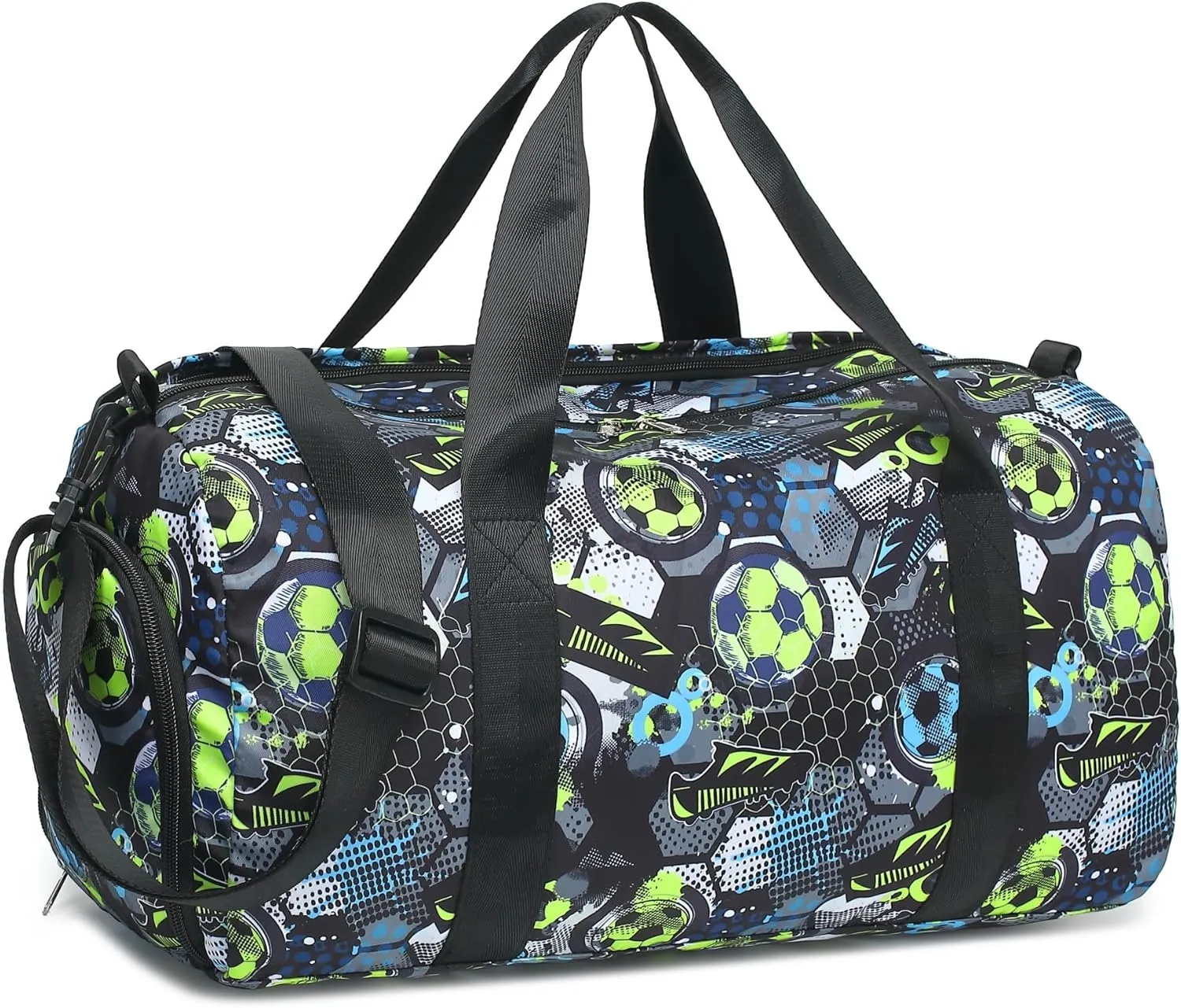 CAMTOP Kids Duffel Overnight Bag Boys Girls Weekender Carry-On Personalized Tote for Travel Gym Sport