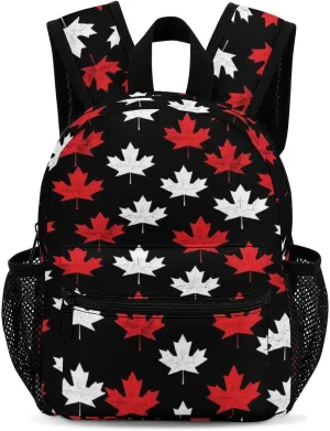 Canada Flag Maple 13 Inch Backpack Waterproof Lightweight Travel Backpack Purse Hiking Daypack
