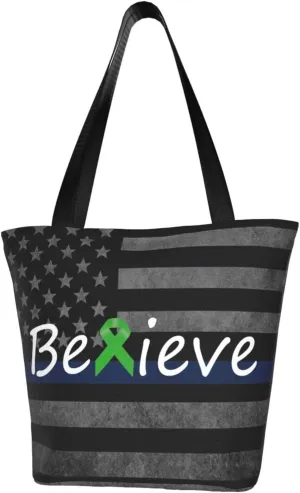 Cancer Believe Bone Marrow Transplant Fashion Shoulder Bag Large Capacity For Man Or Woman