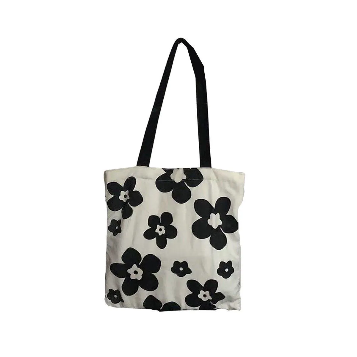 Canvas Shoulder Bag for Women Student Fashion All in One Shopping Tote Handbag
