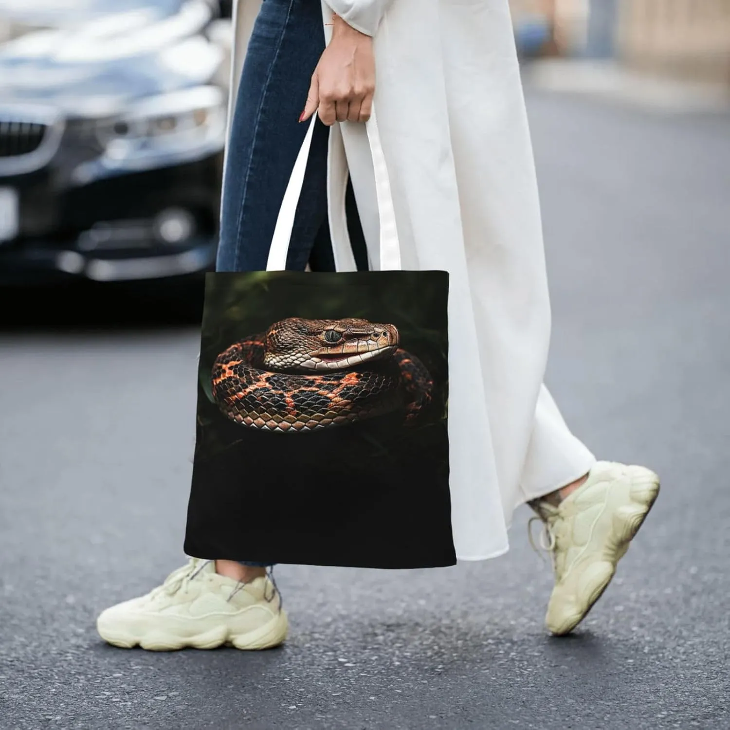 Canvas Tote Bag For Women Reusable Shopping Bag Casual Stars Crimson And Blue Shoulder Bag Handbag For Travel