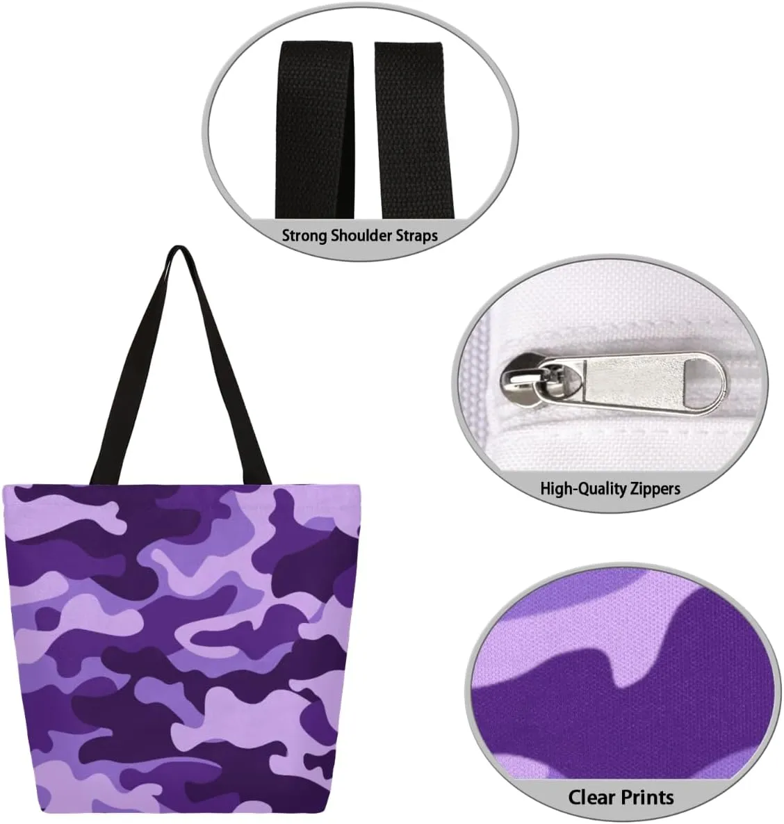 Canvas Tote Bag Large Women Casual Shoulder Bag Handbag Reusable Storage Shoulder Bag