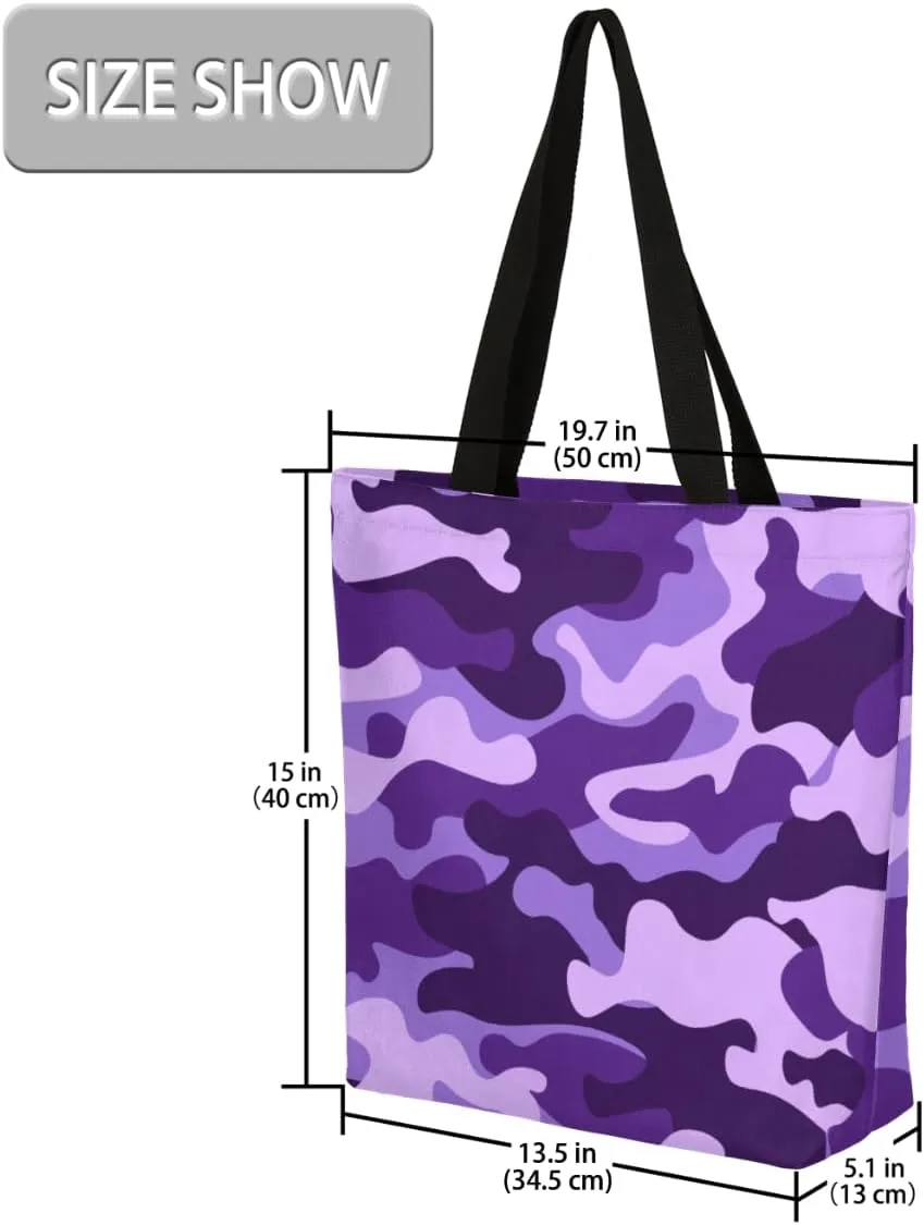 Canvas Tote Bag Large Women Casual Shoulder Bag Handbag Reusable Storage Shoulder Bag