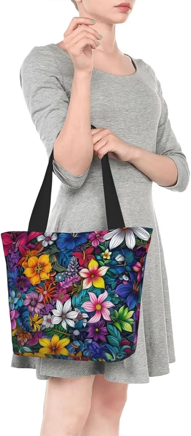 Canvas Tote Bag Travel Handbag for Women Foldable Shopping Bags Tote Bag