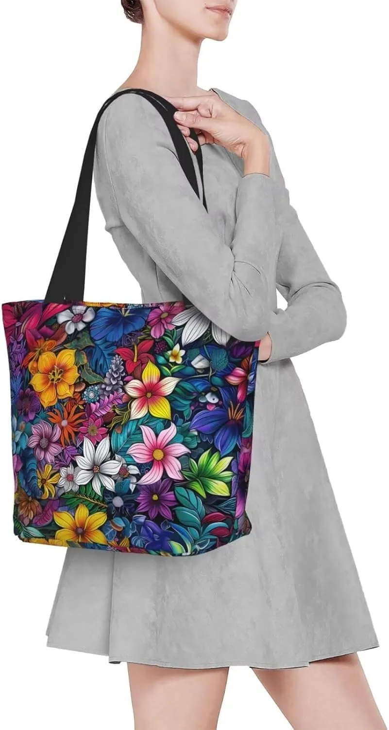 Canvas Tote Bag Travel Handbag for Women Foldable Shopping Bags Tote Bag