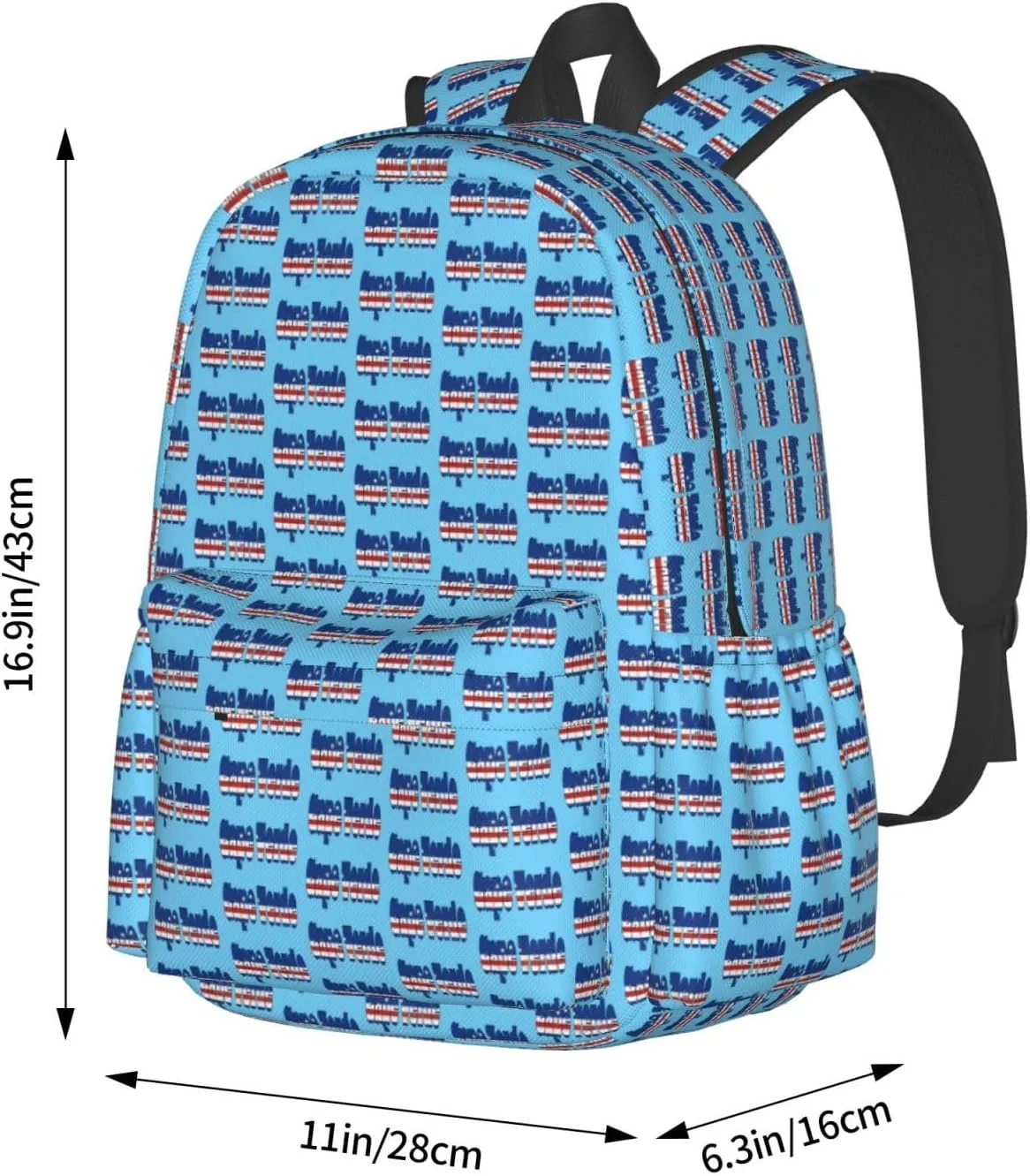 Cape Verde Cape Verdean Flag Large Travel Backpack Casual Backpacks Laptop Daypack Working Rucksack Lightweight Back Pack Sports Bag with Adjustable Shoulder Strap
