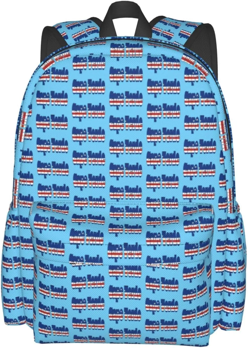 Cape Verde Cape Verdean Flag Large Travel Backpack Casual Backpacks Laptop Daypack Working Rucksack Lightweight Back Pack Sports Bag with Adjustable Shoulder Strap