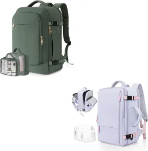 Carry on Backpack (Peacock Green Purple)