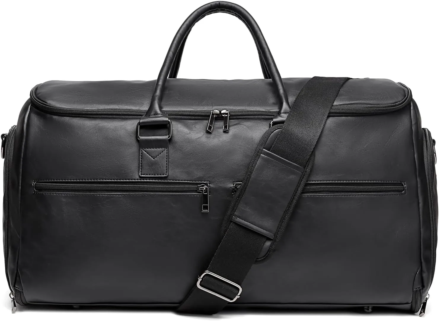 Carry On Garment Bag for Travel, Convertible Travel Garment Bag for Men Women, 2 in 1 Hanging Suitcase Suit Business Travel Bag, Black