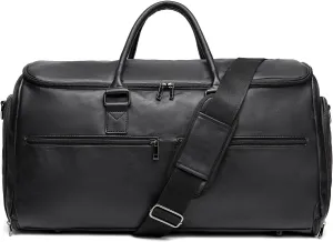 Carry On Garment Bag for Travel, Convertible Travel Garment Bag for Men Women, 2 in 1 Hanging Suitcase Suit Business Travel Bag, Black