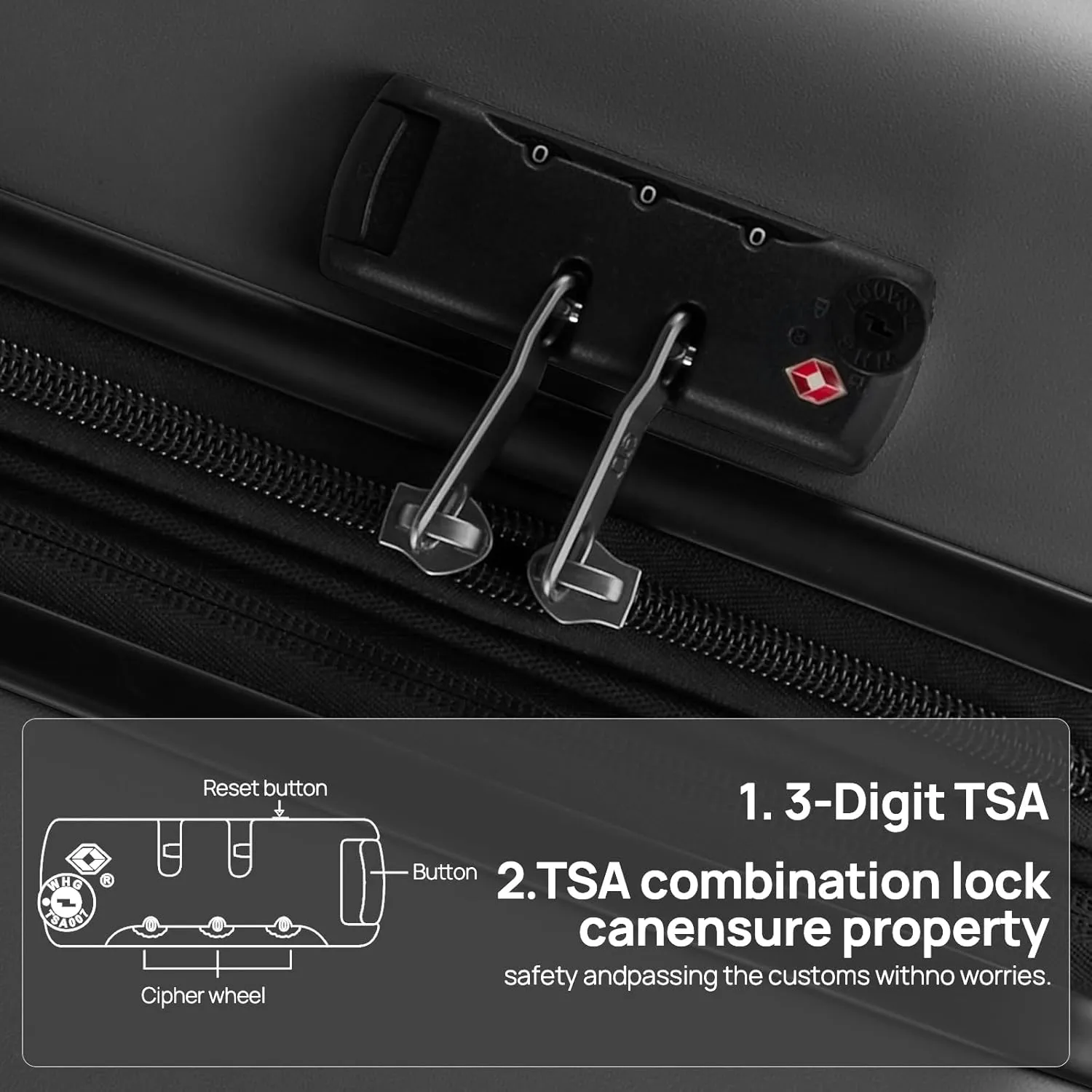 Carry on Luggage 22 X 14 X 9 Airline Approved, 20 Inch Luggage for 3-5 Days Travel, Double Spinner Wheels, 100% Hardshell PC, TSA Lock (Black color, Carry-on-38L-20)