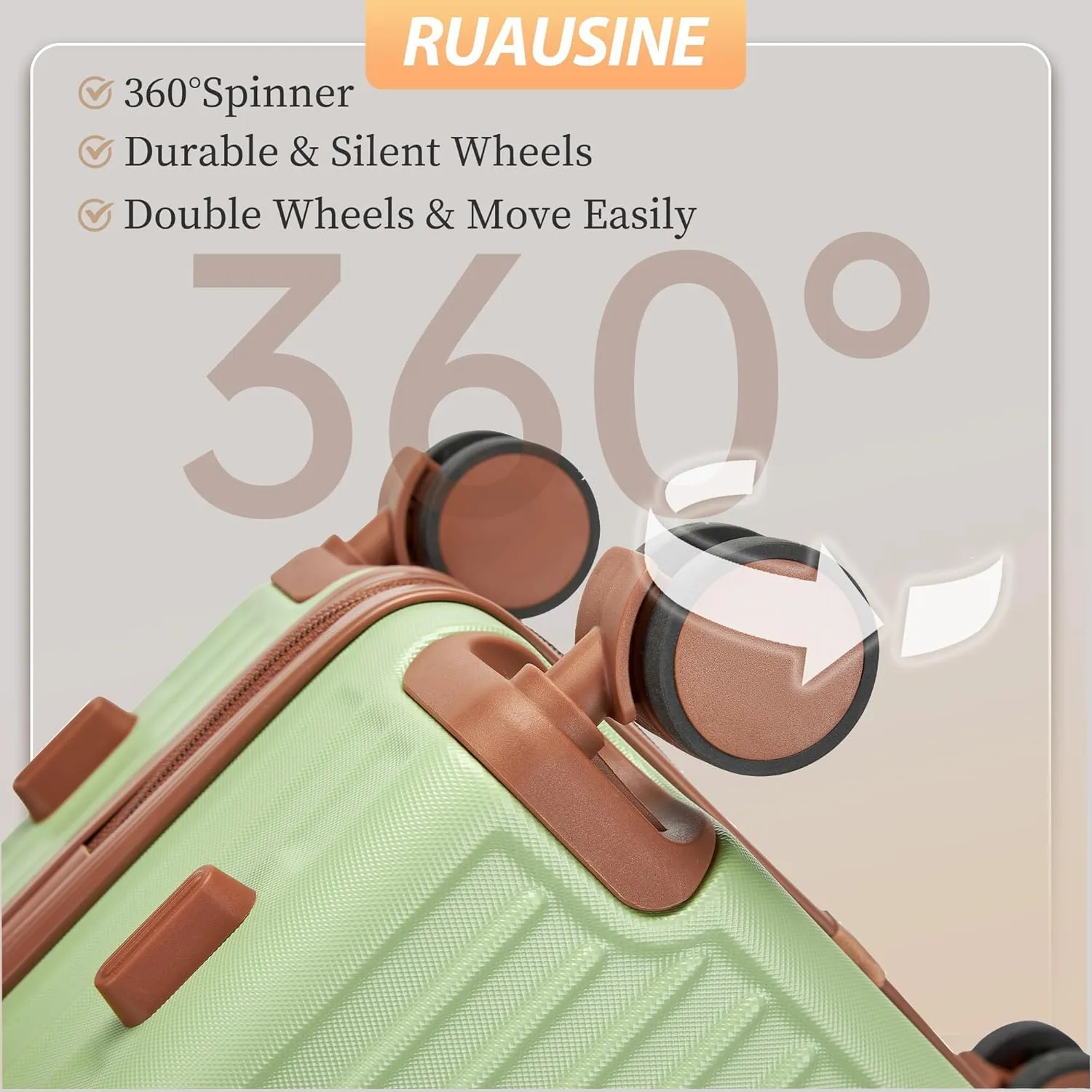 Carry on Luggage Airline Approved, Hardside Carry-on Suitcase with Spinner Wheels, Hard Shell Lightweight Small Travel Luggage with TSA Lock (Green, 20 IN)