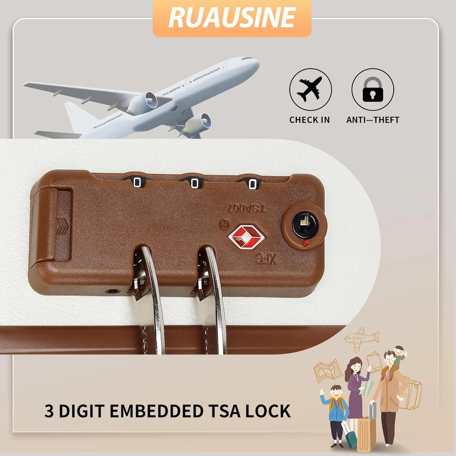 Carry on Luggage Airline Approved, Hardside Carry-on Suitcase with Spinner Wheels, Hard Shell Lightweight Small Travel Luggage with TSA Lock (White)