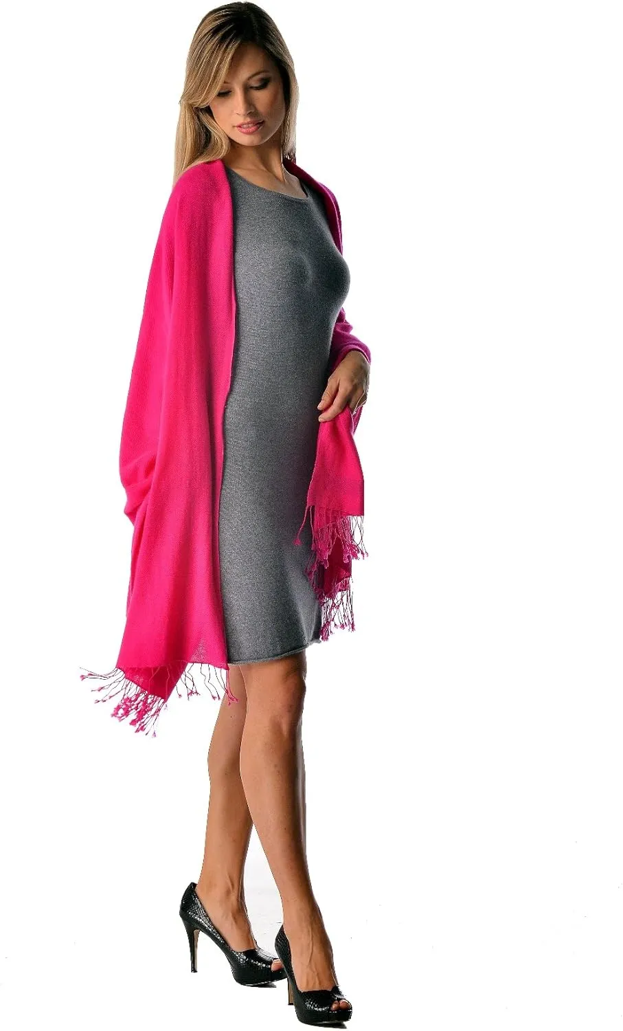 Cashmere Boutique 100% Pure Women Cashmere Shawl - Perfect for Daily Wear or Any Occasion, Long Winter Warm Shawl - 36" x 80"