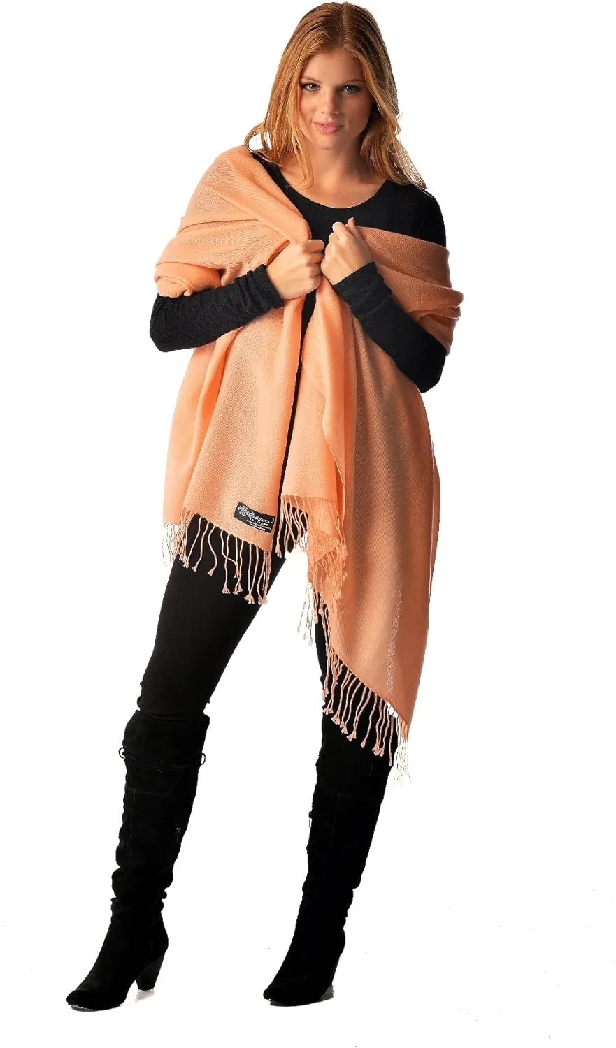 Cashmere Boutique 100% Pure Women Cashmere Shawl - Perfect for Daily Wear or Any Occasion, Long Winter Warm Shawl - 36" x 80"