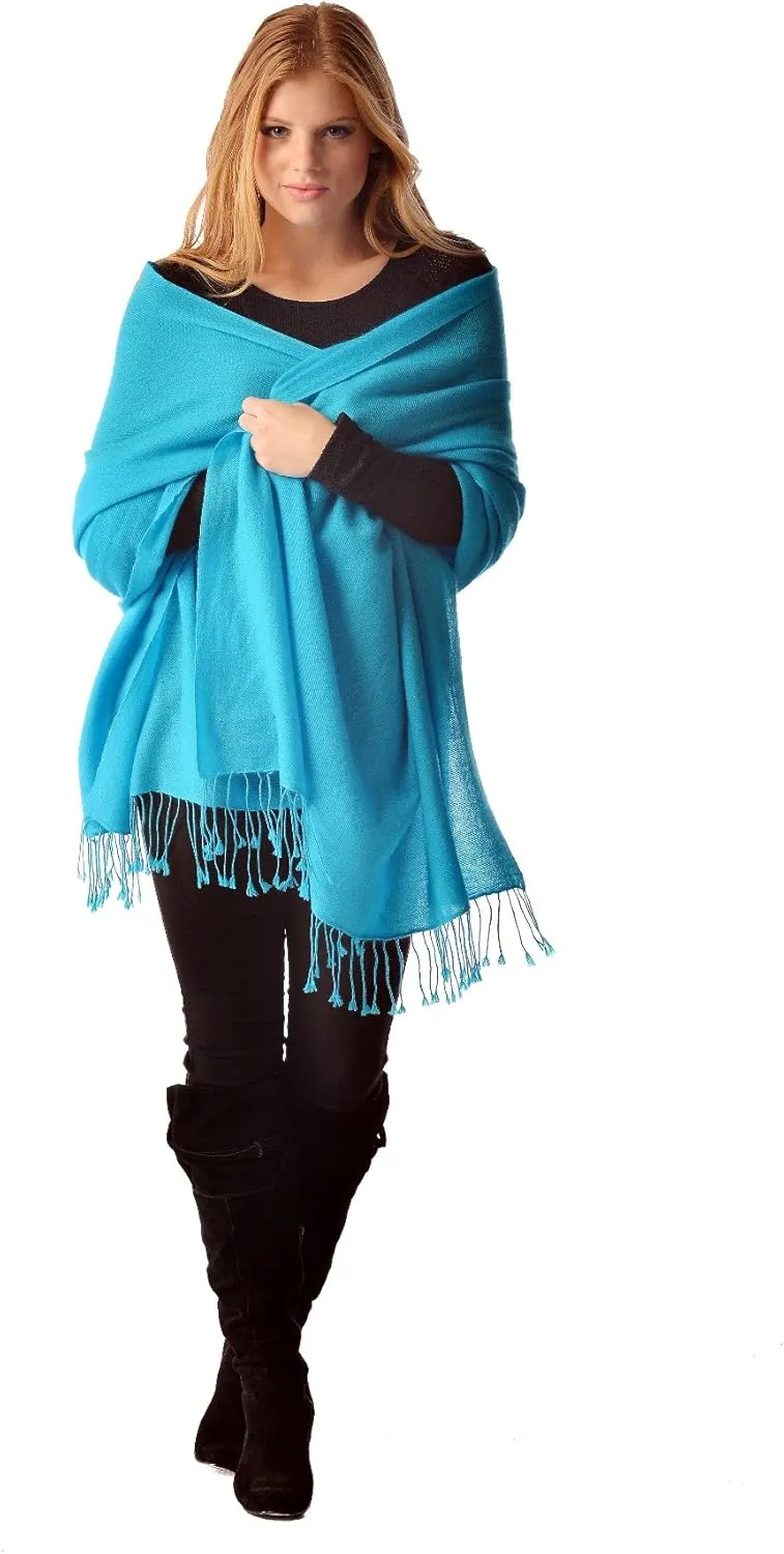 Cashmere Boutique 100% Pure Women Cashmere Shawl - Perfect for Daily Wear or Any Occasion, Long Winter Warm Shawl - 36" x 80"