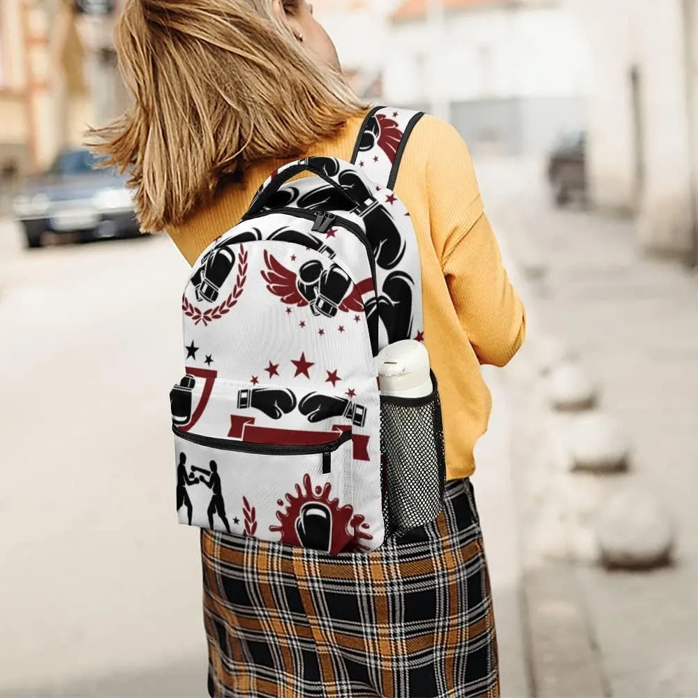 Casual Daypacks Backpacks Laptop Backpack Boxing Labels Wings Work Bussiness School Students Bookbag Travel Hiking Gym Bags Waterproof Lightweight Women Men