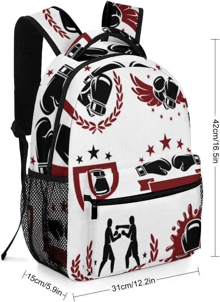 Casual Daypacks Backpacks Laptop Backpack Boxing Labels Wings Work Bussiness School Students Bookbag Travel Hiking Gym Bags Waterproof Lightweight Women Men