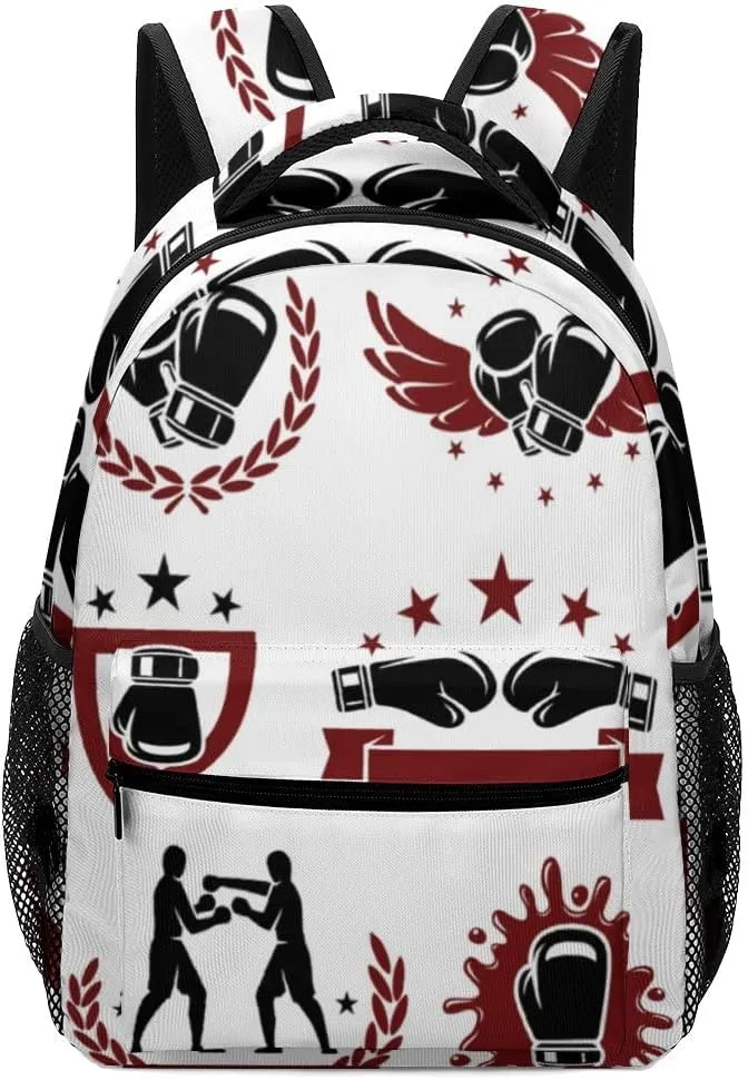 Casual Daypacks Backpacks Laptop Backpack Boxing Labels Wings Work Bussiness School Students Bookbag Travel Hiking Gym Bags Waterproof Lightweight Women Men