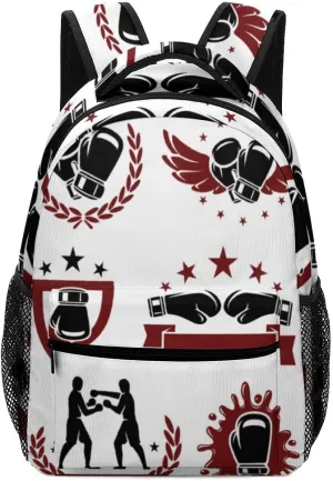 Casual Daypacks Backpacks Laptop Backpack Boxing Labels Wings Work Bussiness School Students Bookbag Travel Hiking Gym Bags Waterproof Lightweight Women Men