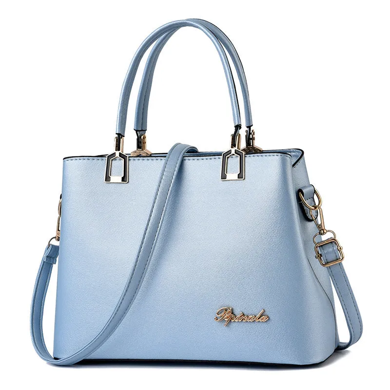 Catherine – Structured Vegan Leather Satchel with Gold Hardware